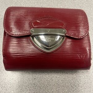 Authentic Louis Vuitton Portefeuille Joy Trifold Wallet-Ruby